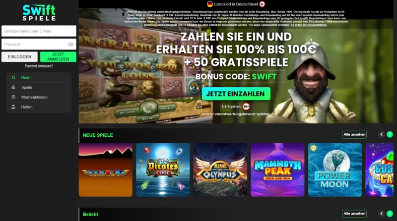 swiftspiele home page